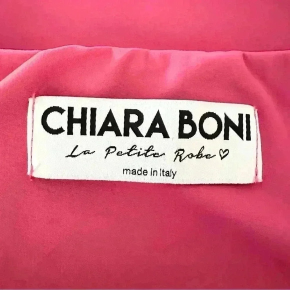 Chiari‎ Boni La Petite Robe Peplum Laser Cut Dress | Pink Peach | SZ 8 - Picture 13 of 14